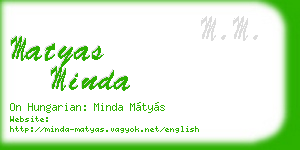 matyas minda business card