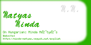matyas minda business card